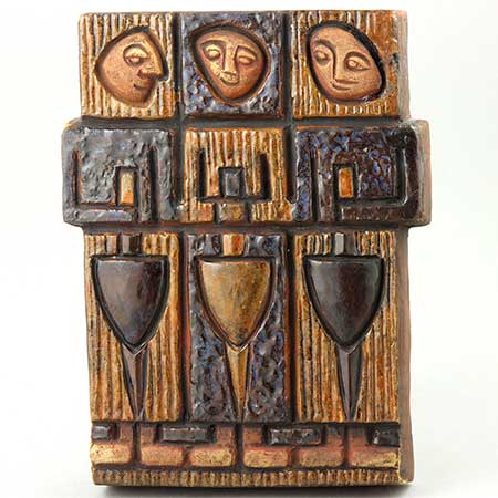 Lars Bergsten Eskilstuna Wall Plaque People, height 22 cm