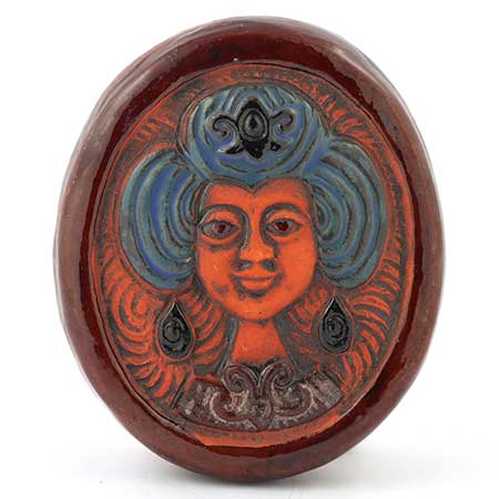 Lars Bergsten Eskilstuna Wall Plaque Woman, height 14 cm