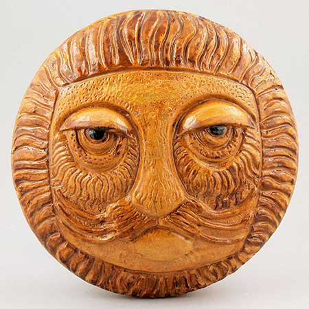 Lars Bergsten Eskilstuna Wall Plaque Lion, diameter 22 cm