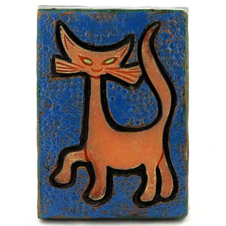 Lars Bergsten Eskilstuna Wall Plaque Cat, height 16 cm