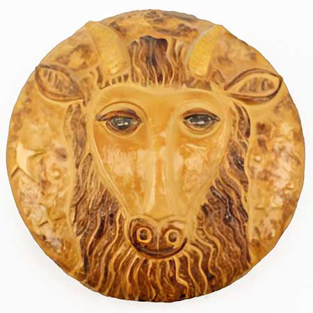 Lars Bergsten Eskilstuna Wall Plaque diameter 22 cm Capricorn