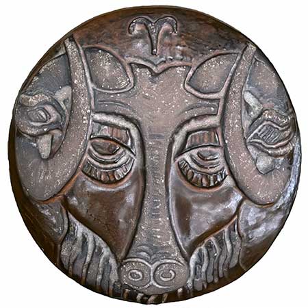 Lars Bergsten Upsala Ekeby Wall Plaque diameter 15 cm Aries