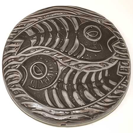 Lars Bergsten Upsala Ekeby Wall Plaque diameter 15 cm Pisces
