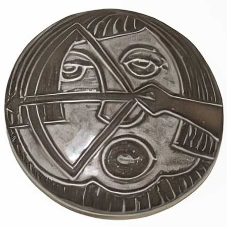 Lars Bergsten Upsala Ekeby Wall Plaque diameter 15 cm Sagittarius