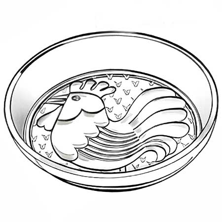 Lisa Larson Royal Krona Kuckelimu bowl