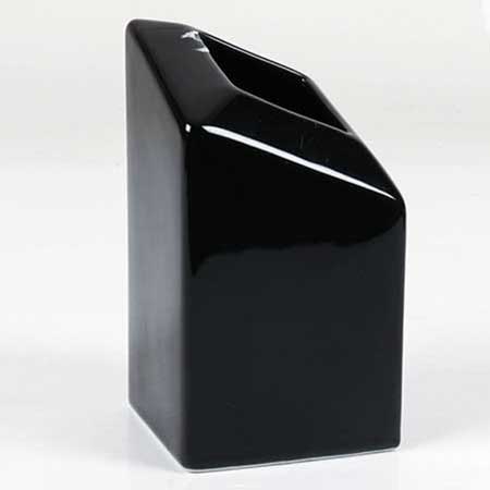 Lisa Larson Åhléns Quartette Black vase, height 10 cm