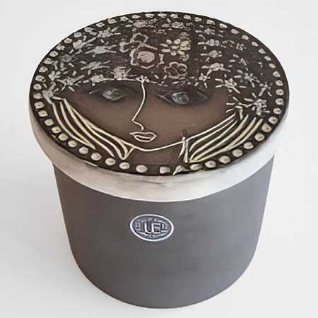 Mari Simmulson Upsala Ekeby Beata Jar. Model 4029M. Height 7 cm