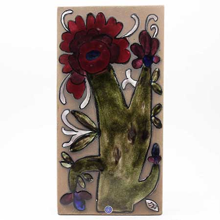 Mari Simmulson Upsala–Ekeby Cardus Wall plaque. Model 7092. Length 30 cm