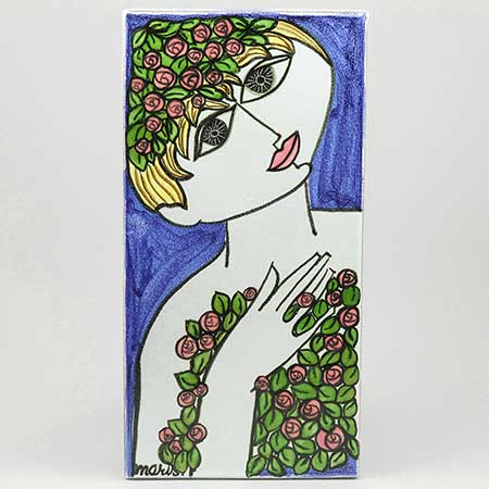 Mari Simmulson Upsala Ekeby Rosa. Model 4035M. Height 30 cm