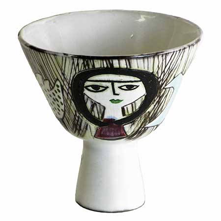 Mari Simmulson Upsala–Ekeby Plejad Bowl. Model 4189. Diameter 10 cm