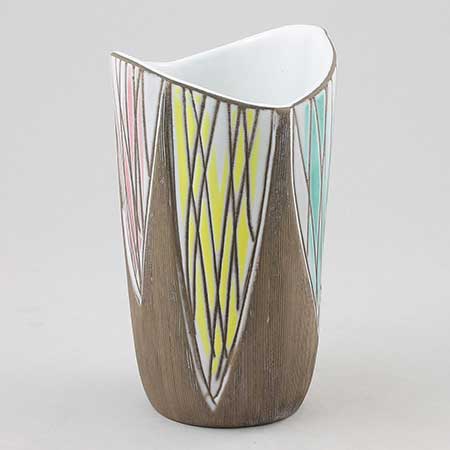 Petit Vase Mid-Century En Céramique Par Mari Simmulson Pour Upsala Ekeby 1960s 2