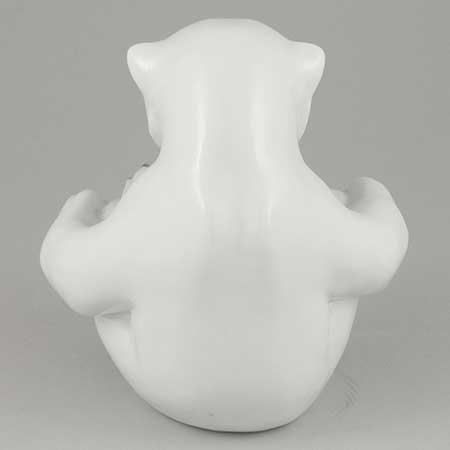 Merete Agergaard Bing & Gröndahl and Royal Copenhagen Polar bear cub with feet up, model 536. Manufactured by Bing & Grøndahl as model 2536 before the 1987 merger with Royal Copenhagen