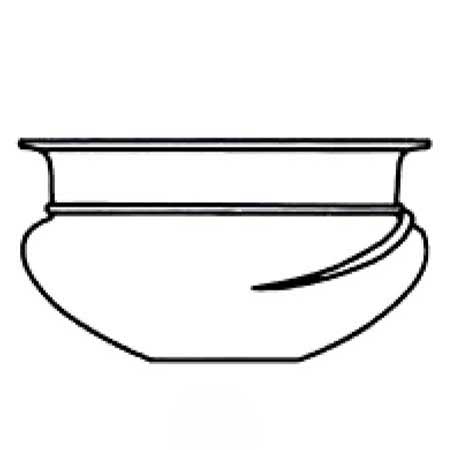 Monica Backström Kosta Boda Serpentine White bowl, model 58950, diameter 24 cm
