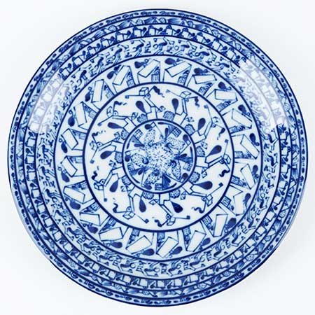 Oiva Toikka Rörstrand Cobolti Plate, diameter 17, 19, 21, 24 and 27 cm