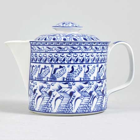 Oiva Toikka Rörstrand Cobolti Tea pot, height 16 cm