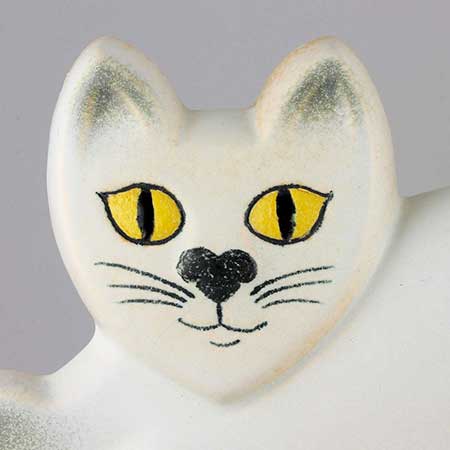 Pia Rönndahl Gustavsberg Cats Wall Plaques Face of a Pia Rönndahl cat