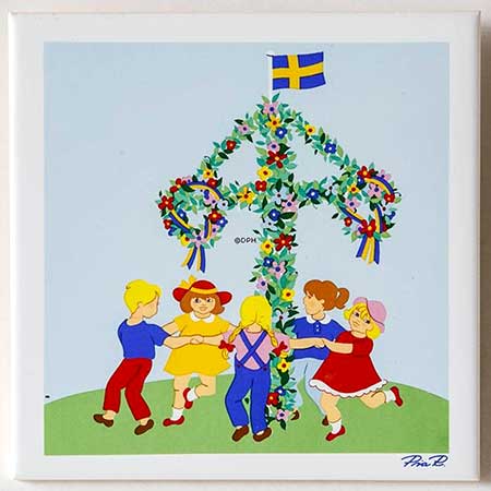 Pia Rönndah Gustavsberg Summer in Sweden Wall Plaques Midsummer Dance
