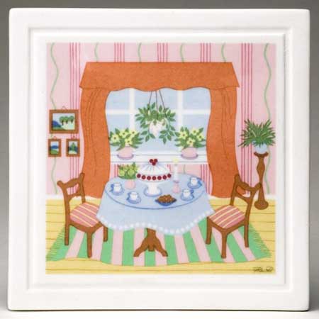 Pia Rönndah Gustavsberg Villa Rosa Wall Plaques Teatime