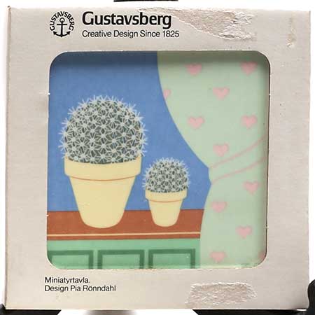 Pia Rönndah Gustavsberg Original box of a Villa Rosa wall plaque