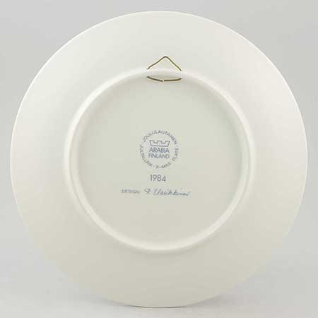 Raija Uosikkinen Arabia Christmas Plates backside