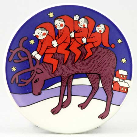 Raija Uosikkinen Arabia Julkort Julkort, motiv 3, diameter 12 cm / 4.7 in