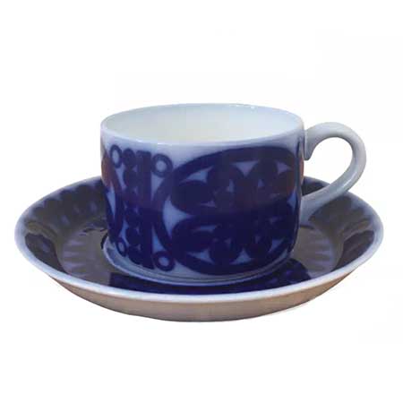 Stig Lindberg Gustavsberg Blå Husar Breakfast cup, diameter 18,5 cm