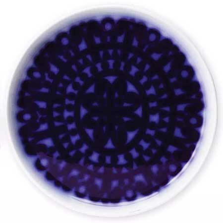 Stig Lindberg Gustavsberg Blå Husar Plate, diameter 21 cm