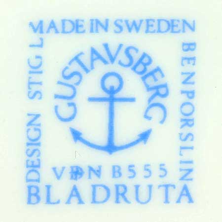 Stig Lindberg Gustavsberg Bladruta The lower side of a Bladruta object