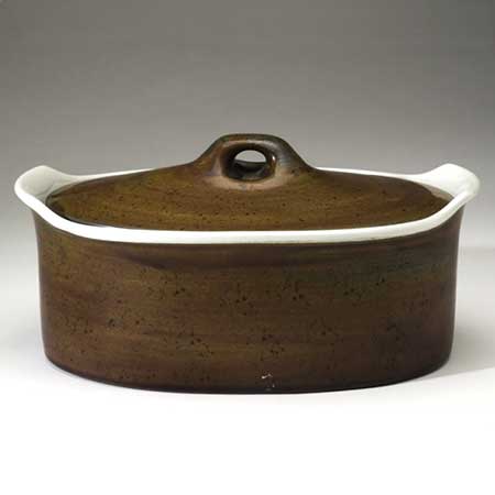 Stig Lindberg Gustavsberg Coq Oval pot, length 23 cm