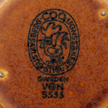 Stig Lindberg Gustavsberg Coq The lower side of a Coq object
