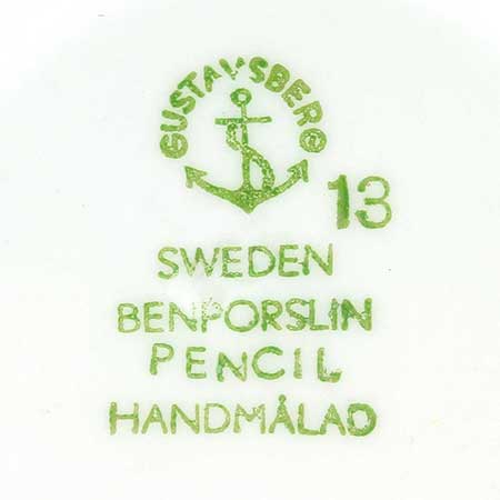 Stig Lindberg Gustavsberg Pencil The lower side of a Pencil object