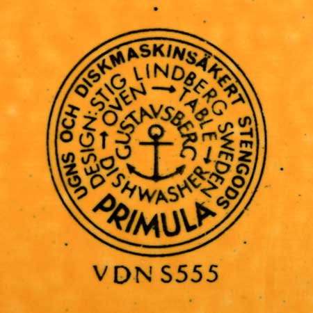 Stig Lindberg Gustavsberg Primula The lower side of an Primula object