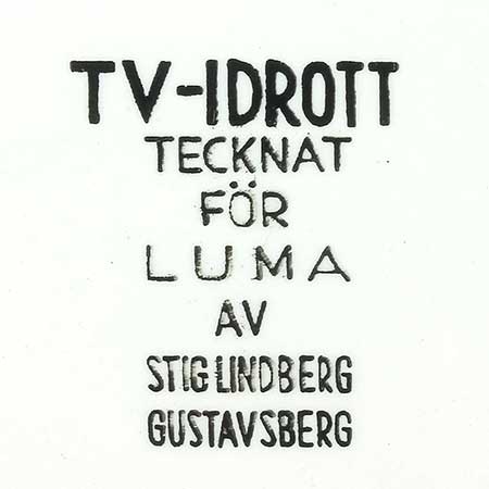 Stig Lindberg Gustavsberg The Luma TV dish stamp