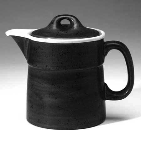Stig Lindberg Gustavsberg Traktör Teapot, height 14 and 16 cm