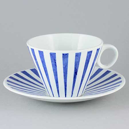 Stig Lindberg Gustavsberg Cup with saucer from the Matros series that shares models with Tsing