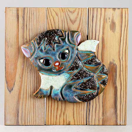 Thomas Hellström Nittsjö Animals Cat, width 21 cm