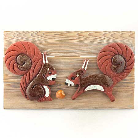 Thomas Hellström Nittsjö Animals Squirrels, width 30 cm