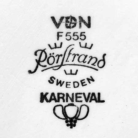 Timo Sarvimäki Rörstrand Lower side of a Karneval object