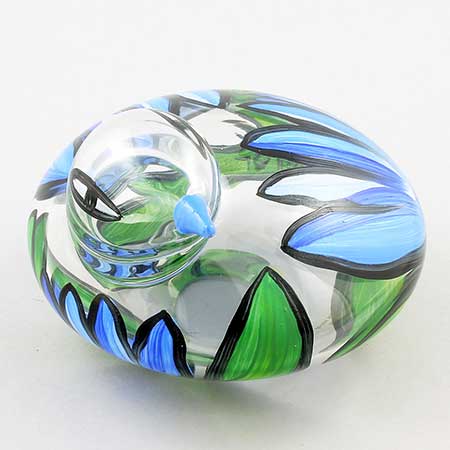 Ulrica Hydman-Vallien Blossom Bird. Model 90037 (blue). Length 11 cm