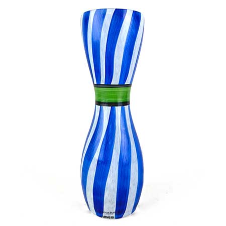 Ulrica Hydman-Vallien Kosta Boda Ribbon Blue vase (model 49805)