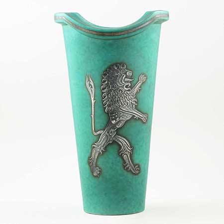 Wilhelm Kåge Gustavsberg Argenta Model A16, vase, height 26 cm