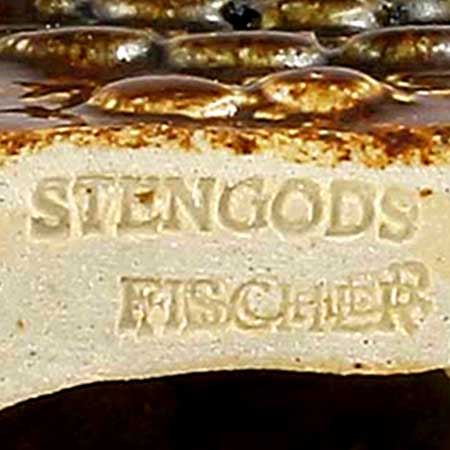 Willy Fischer Ego Stengods and Stengods Fischer Figurine Lower side stamp from ”Stengods Fischer” (1970s)