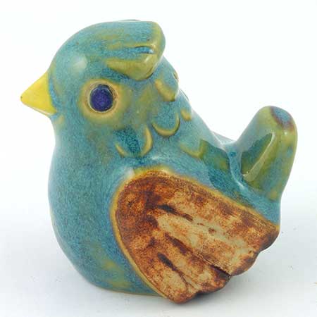 Willy Fischer Ego Stengods and Stengods Fischer Figurine Bird, height 9 cm