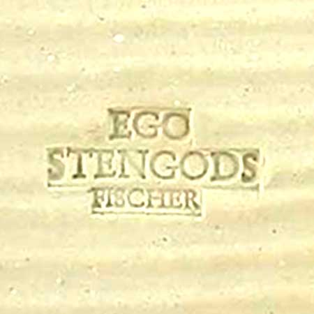 Willy Fischer Ego Stengods and Stengods Fischer Wall Plaque Back side stamp from ”Ego Stengods” (1960s)