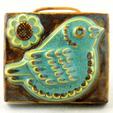 Willy Fischer Ego Stengods and Stengods Fischer Wall Plaque Bird, width 14 cm