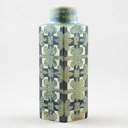 Aluminia and Royal Copenhagen Baca Vase, model 3455, height 19 cm