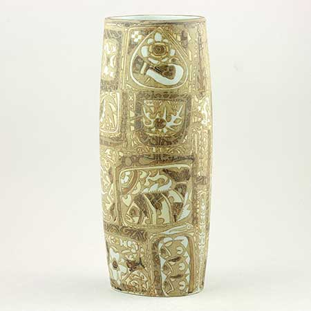 Aluminia and Royal Copenhagen Baca Vase, model 3116, height 29 cm