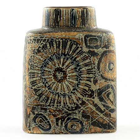 Aluminia and Royal Copenhagen Baca Vase, model 3121, height 19 cm (7.5 in)