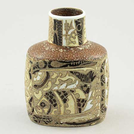 Aluminia and Royal Copenhagen Baca Vase, model 3207, height 13 cm