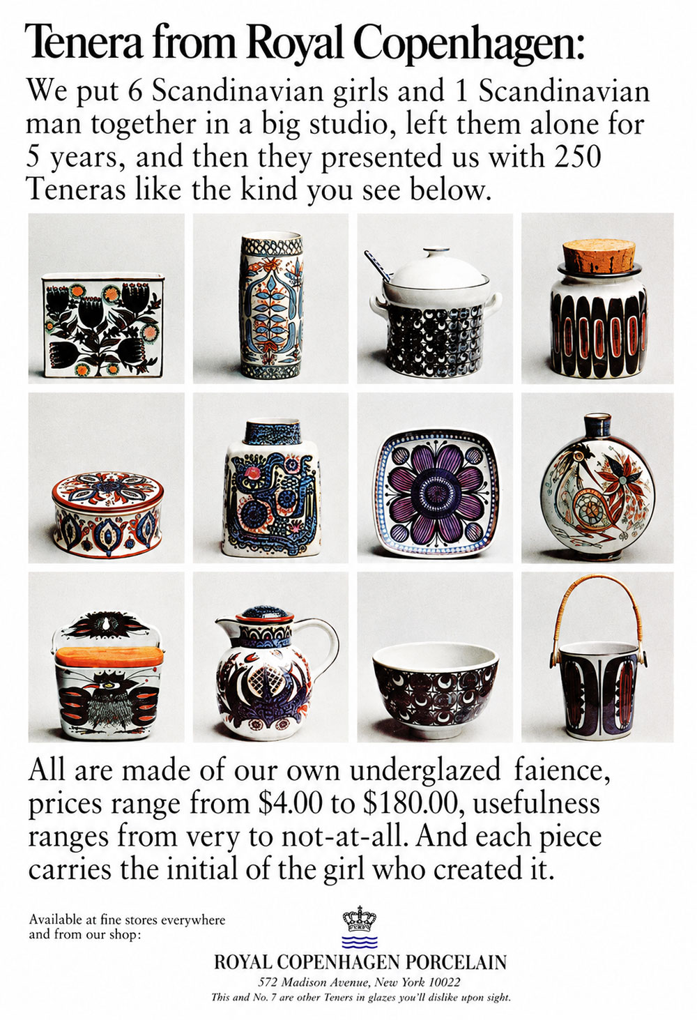 Royal Copenhagen Ad poster for the Tenera series
